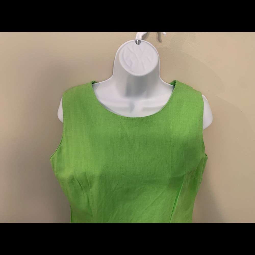 Studio C Lime Green Linen Dress